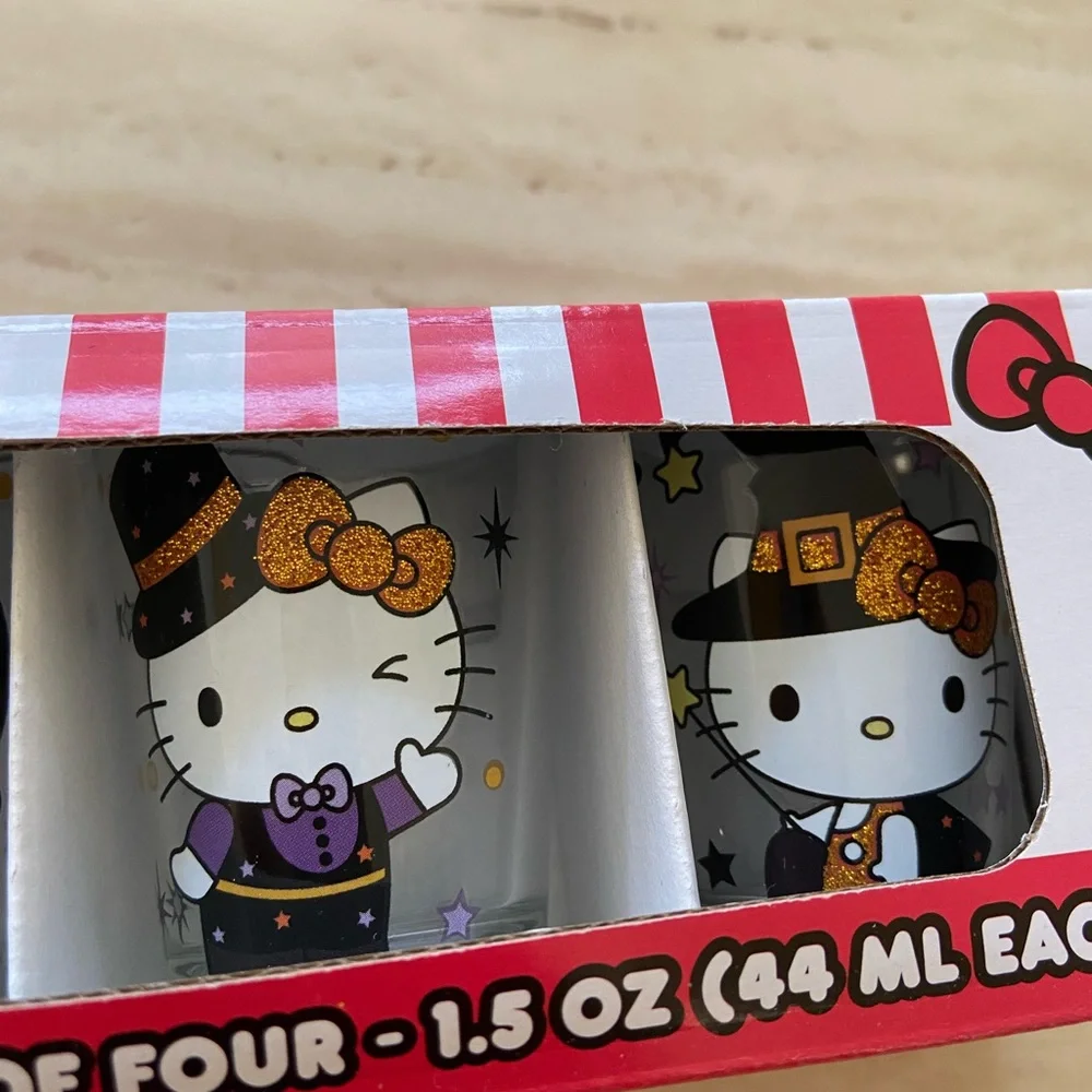 Hello Kitty Halloween Theme Shot Glasses - Set of Four NEW